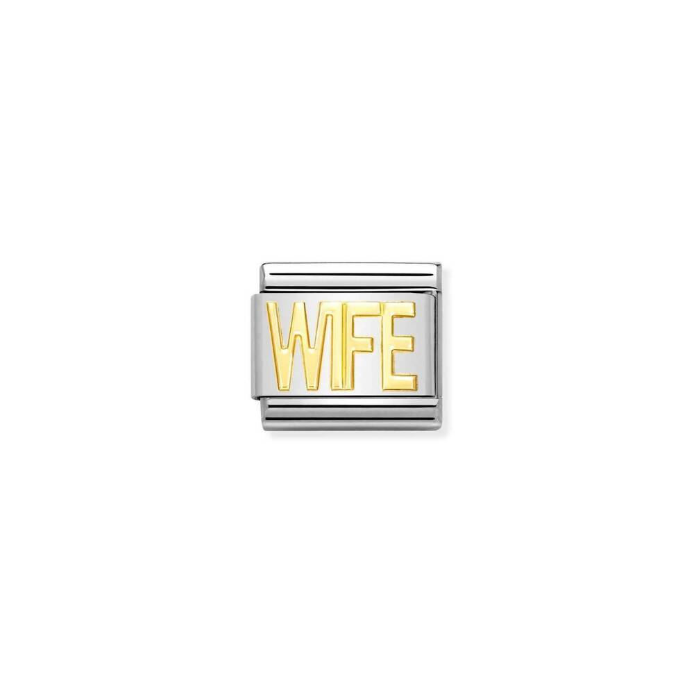 NEW NOMINATION women's composable classic family links in wife/gold
